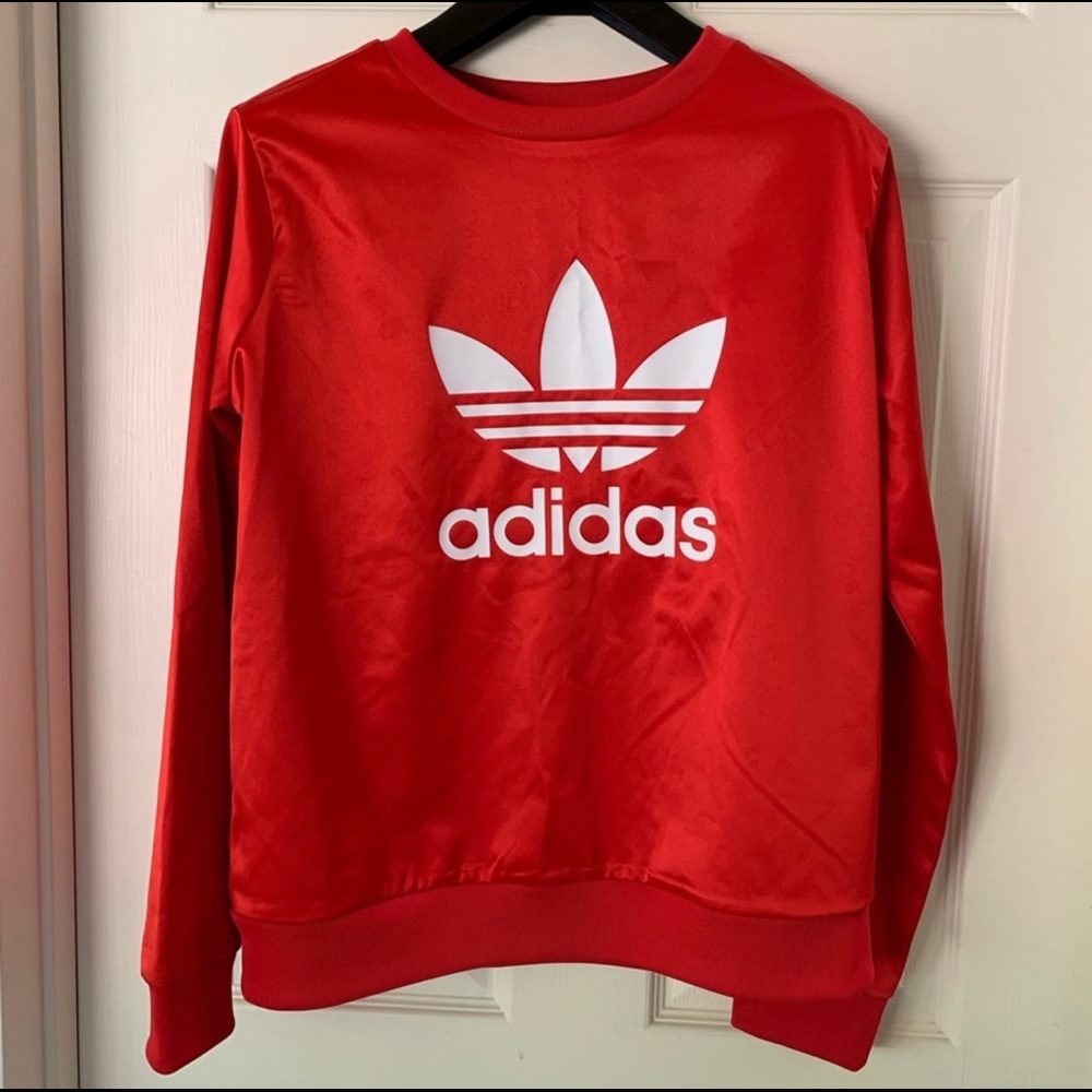 Adidas red sweatshirt